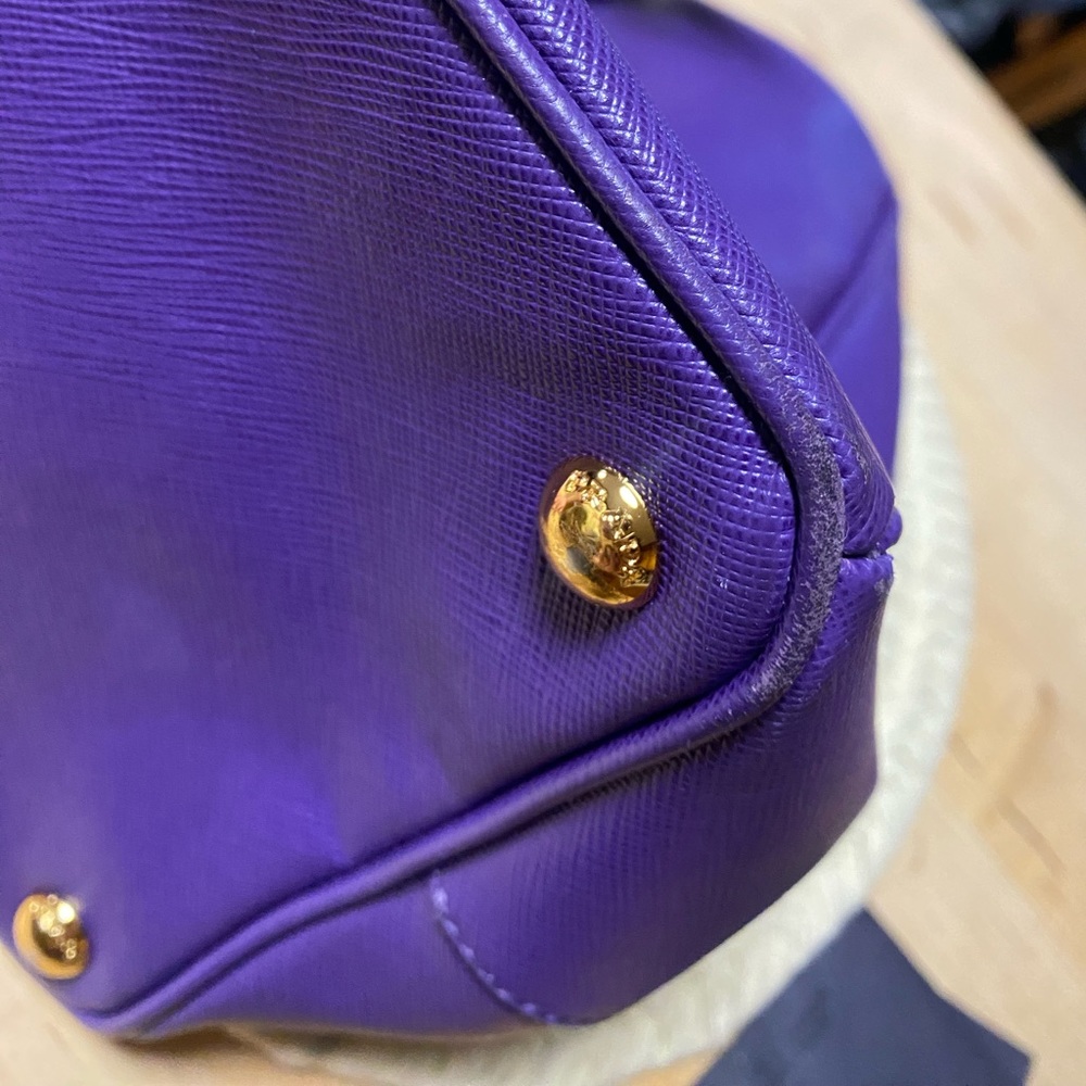 Prada Saffiano Lux Leather Purple Tote - Picture 5 of 12